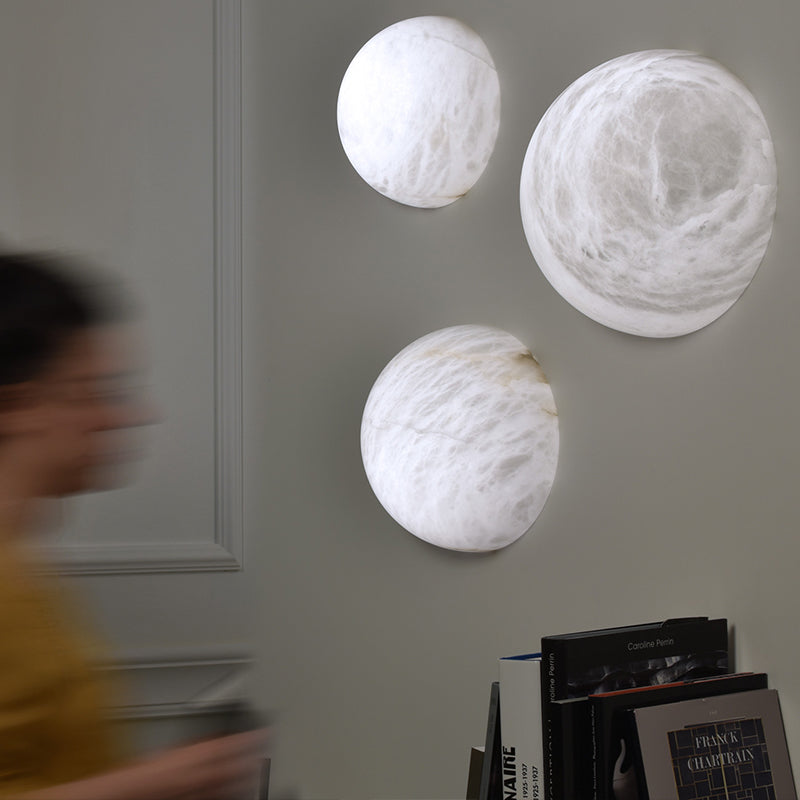 Dome Art Marble Modern Wall Sconce