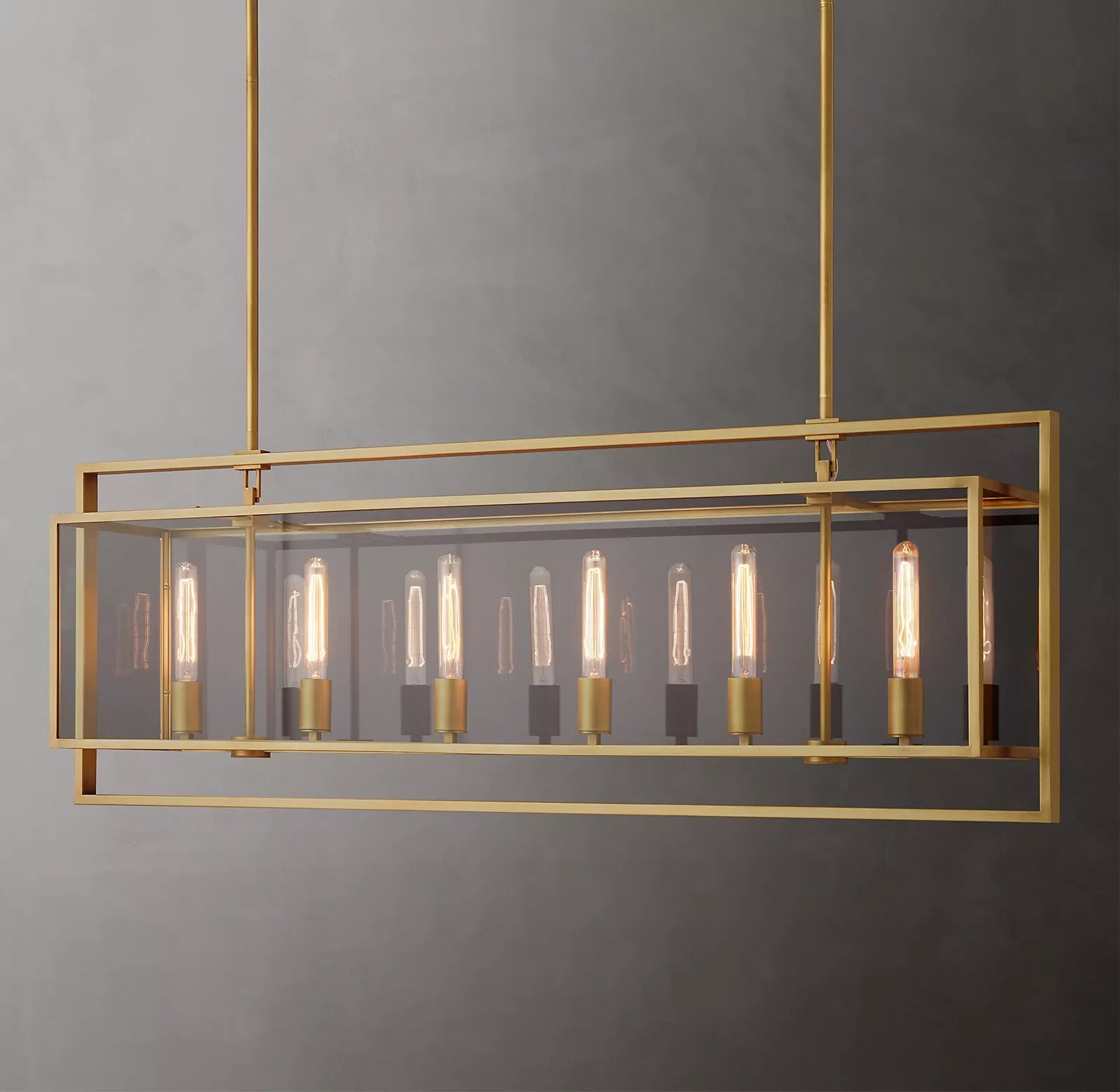 Michael Beck Rectangular Chandelier 54" For Living Room-konalight