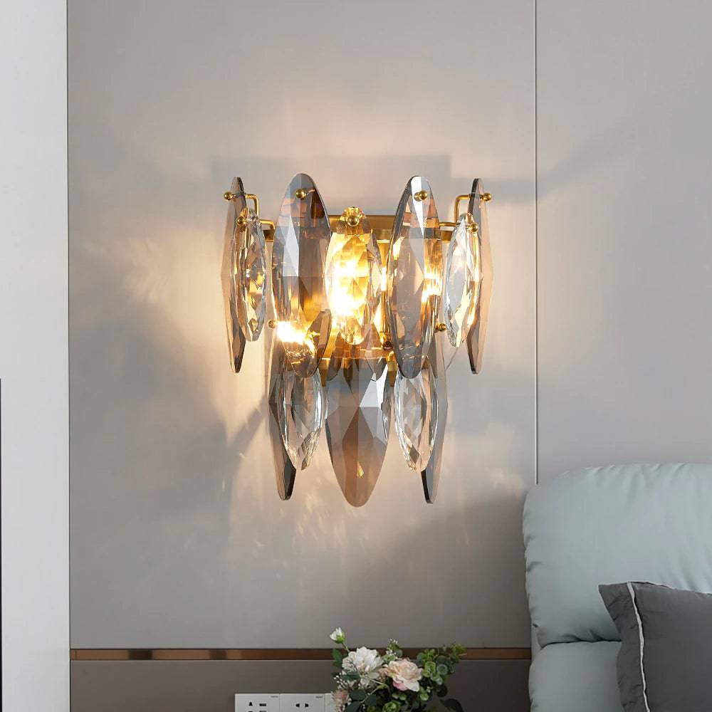 Scale Crystal Wall Sconce-konalight