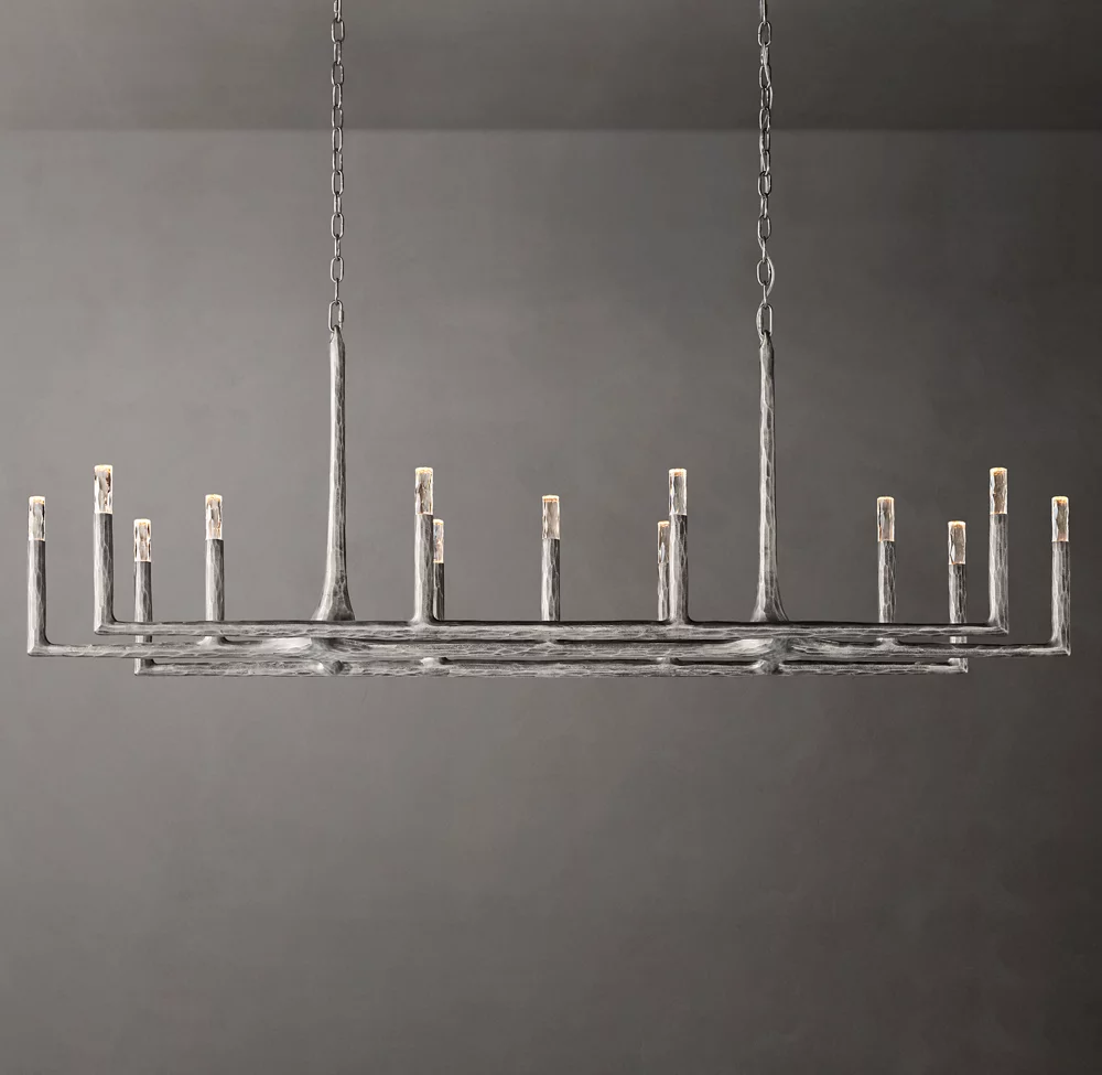 Thaddeus Linear Chandelier 72" 13-Lights For Living Room-konalight