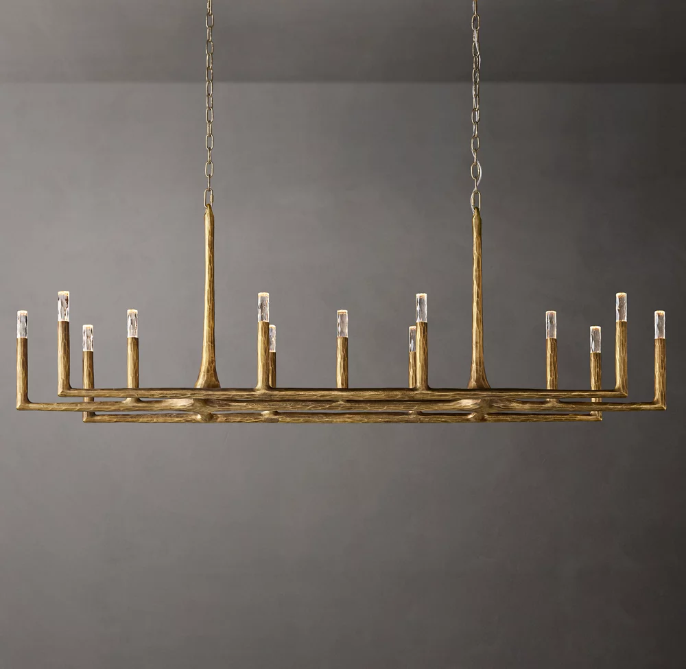 Thaddeus Linear Chandelier 72" 13-Lights For Living Room-konalight