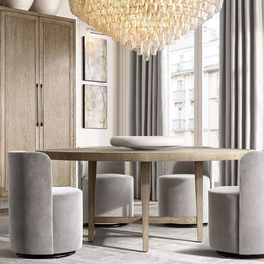 Mia Clear Glass Tiered Round Chandelier For Dinning Room-konalight