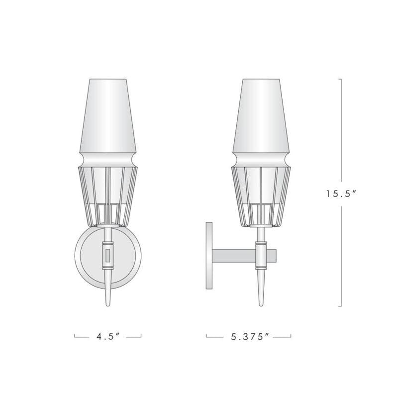 Chaillot Crystal Shade Wall Sconce Modern Wall Lamp-konalight