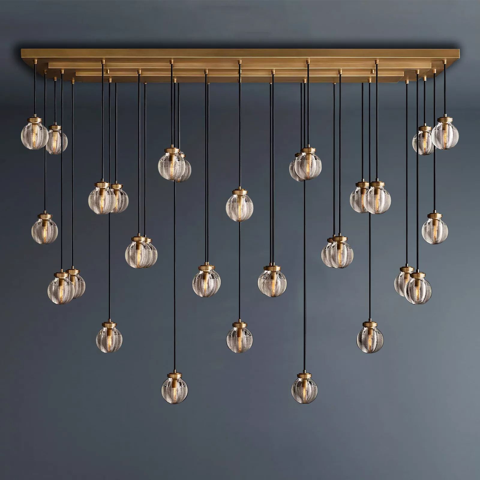 Pearl Linear Living Room Chandelier Vintage Light Fixture 72"-konalight
