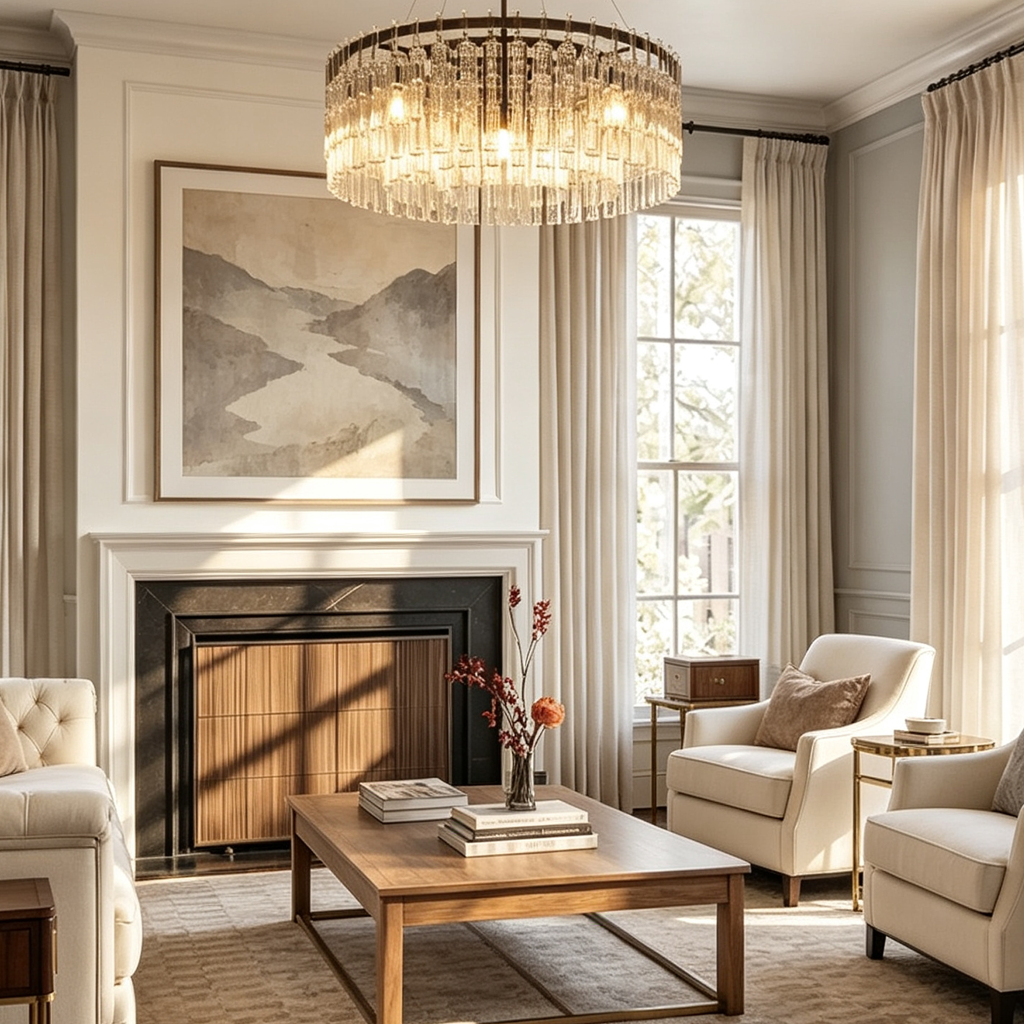 Marignan Round Chandelier 36"
