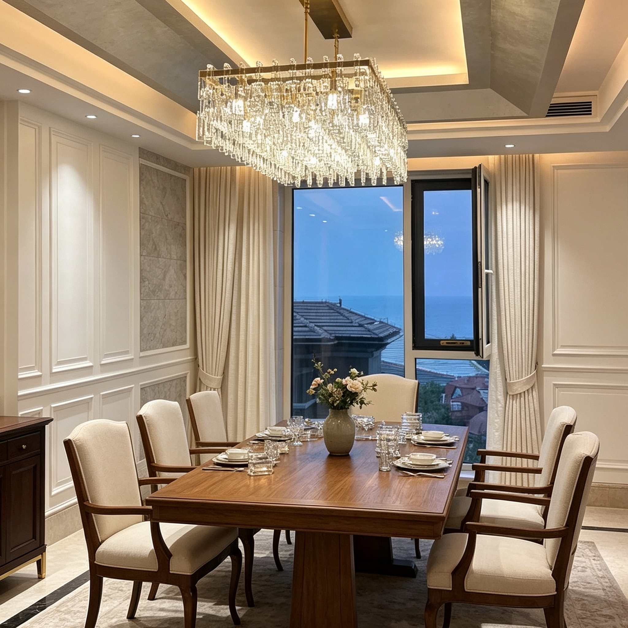 Marignan Rectangular Chandelier 60"