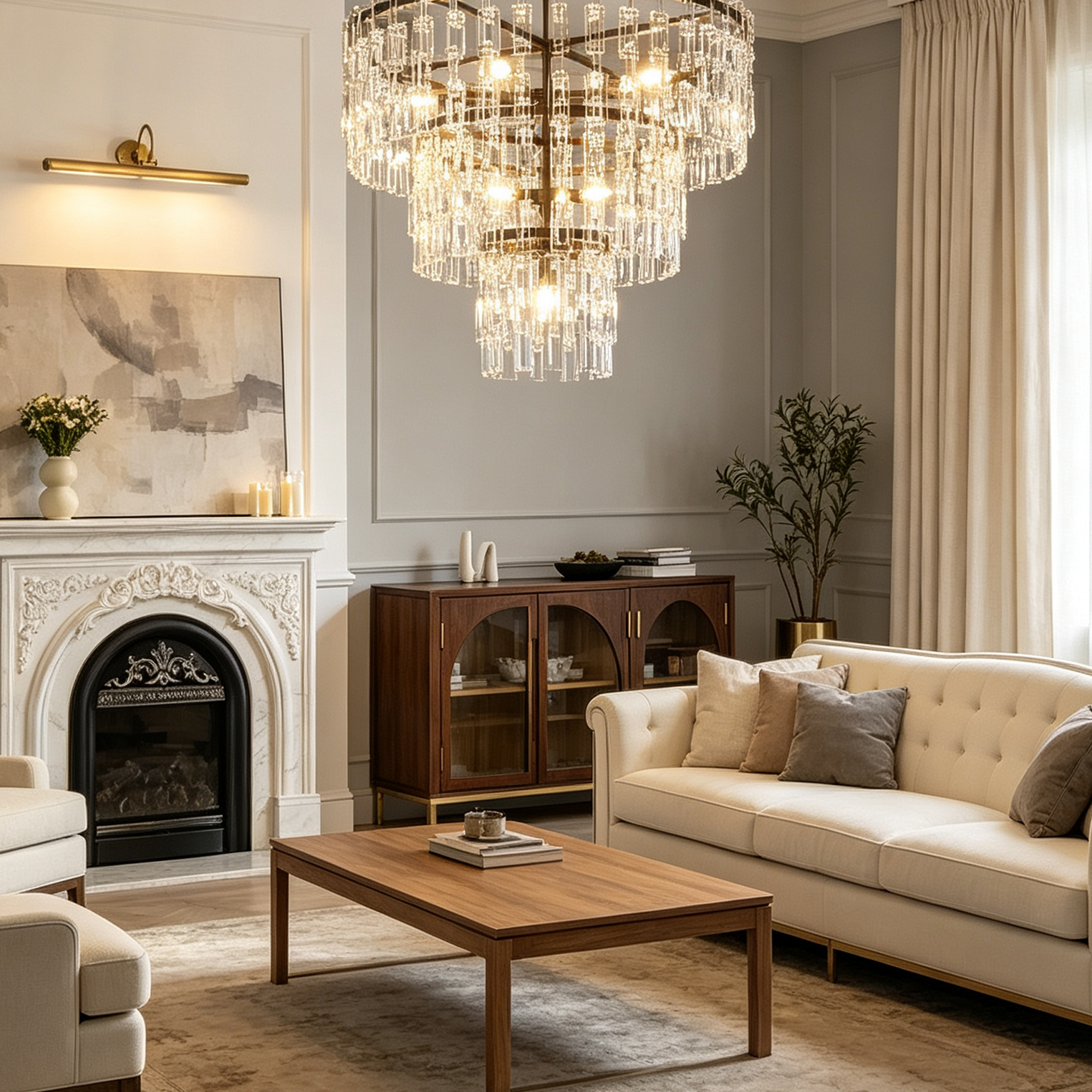 Marignan Tiered Round Chandelier 36"
