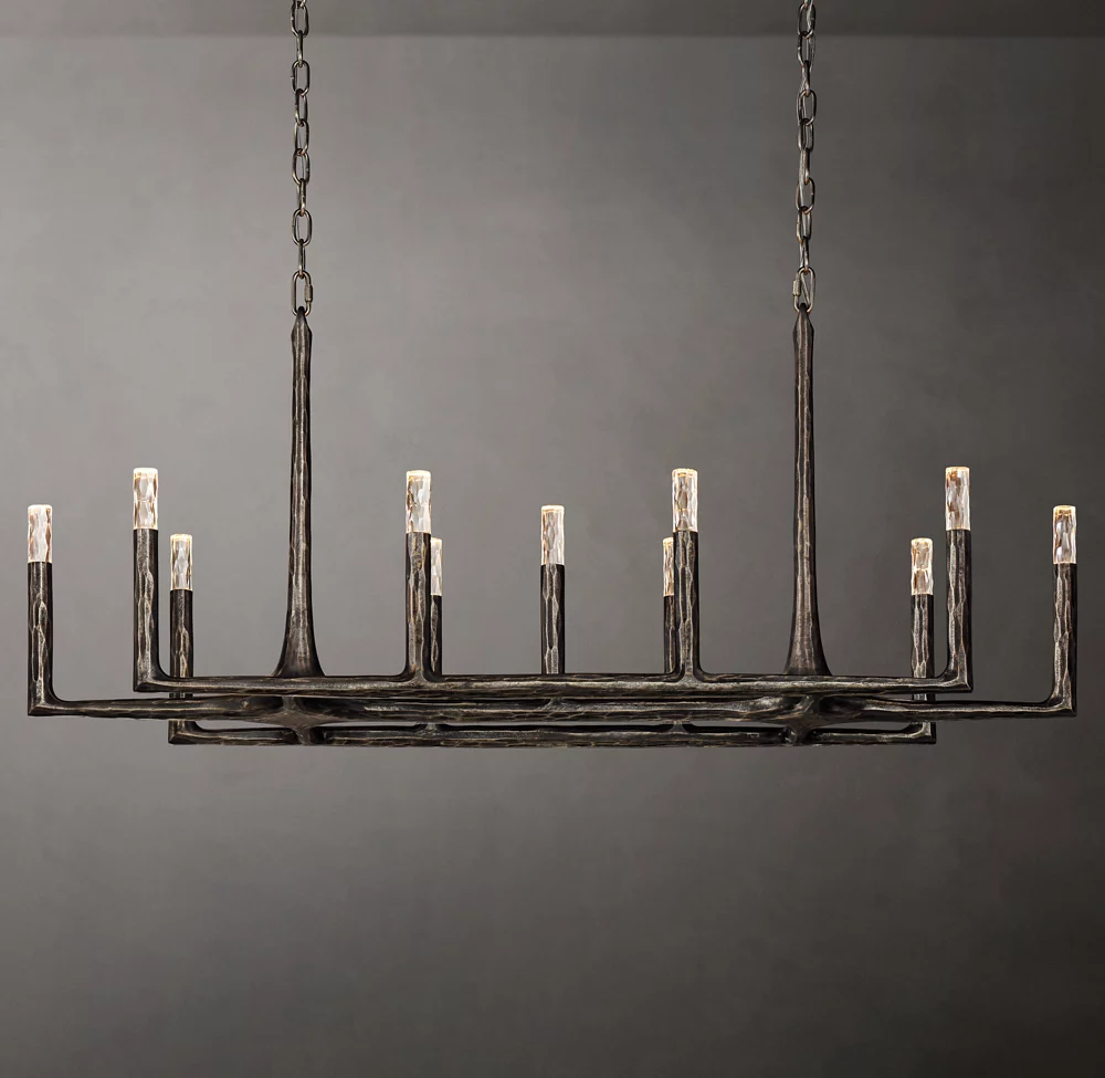 Thaddeus Linear Chandelier 54" 11-Lights For Living Room-konalight