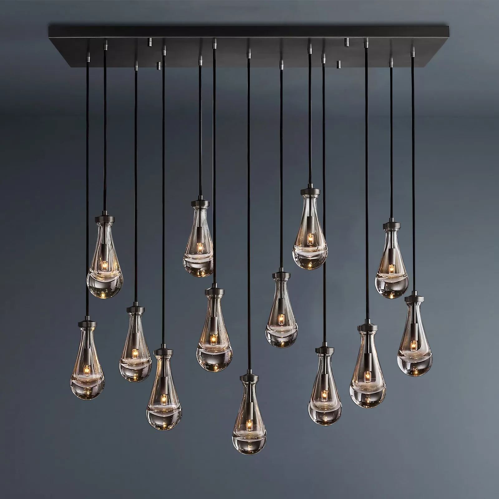 Raindrop Rectangular Chandelier 54"-konalight