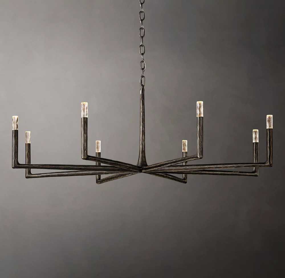 Thaddeus Round Chandelier 60" For Living Room-lampselegant