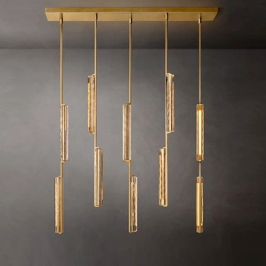 Auduben Crystal Linear Chandelier 54″