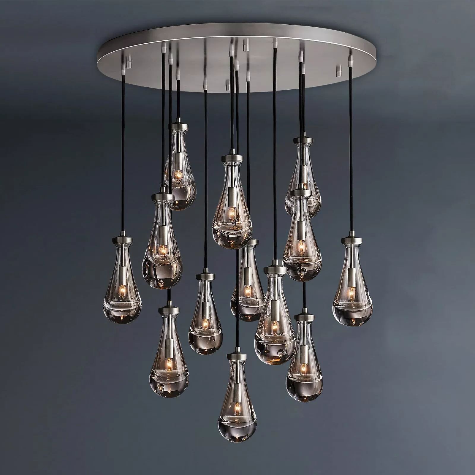 Raindrop Round Chandelier 36"-konalight