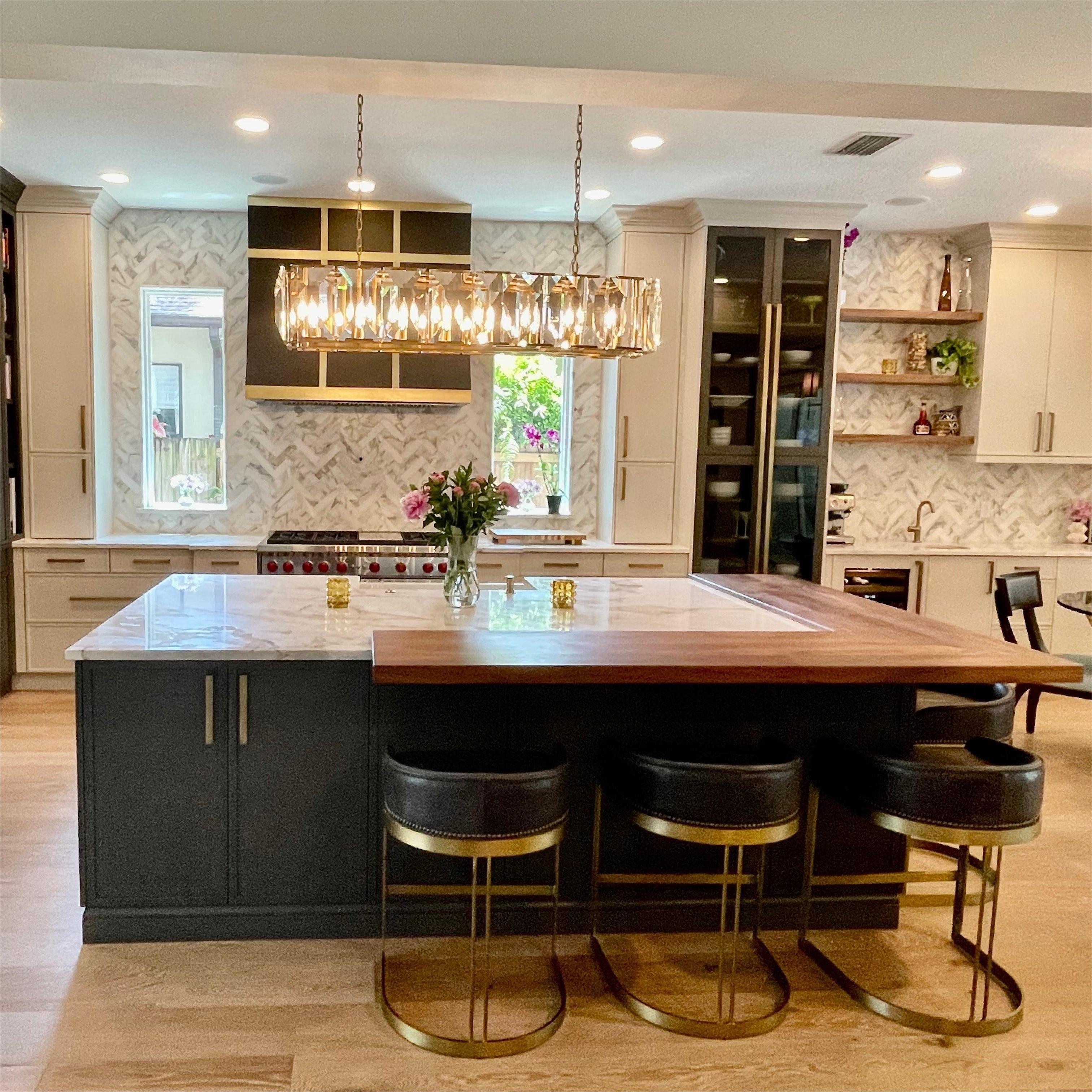 Harlow Crystal Rectangular Chandelier 42"-konalight