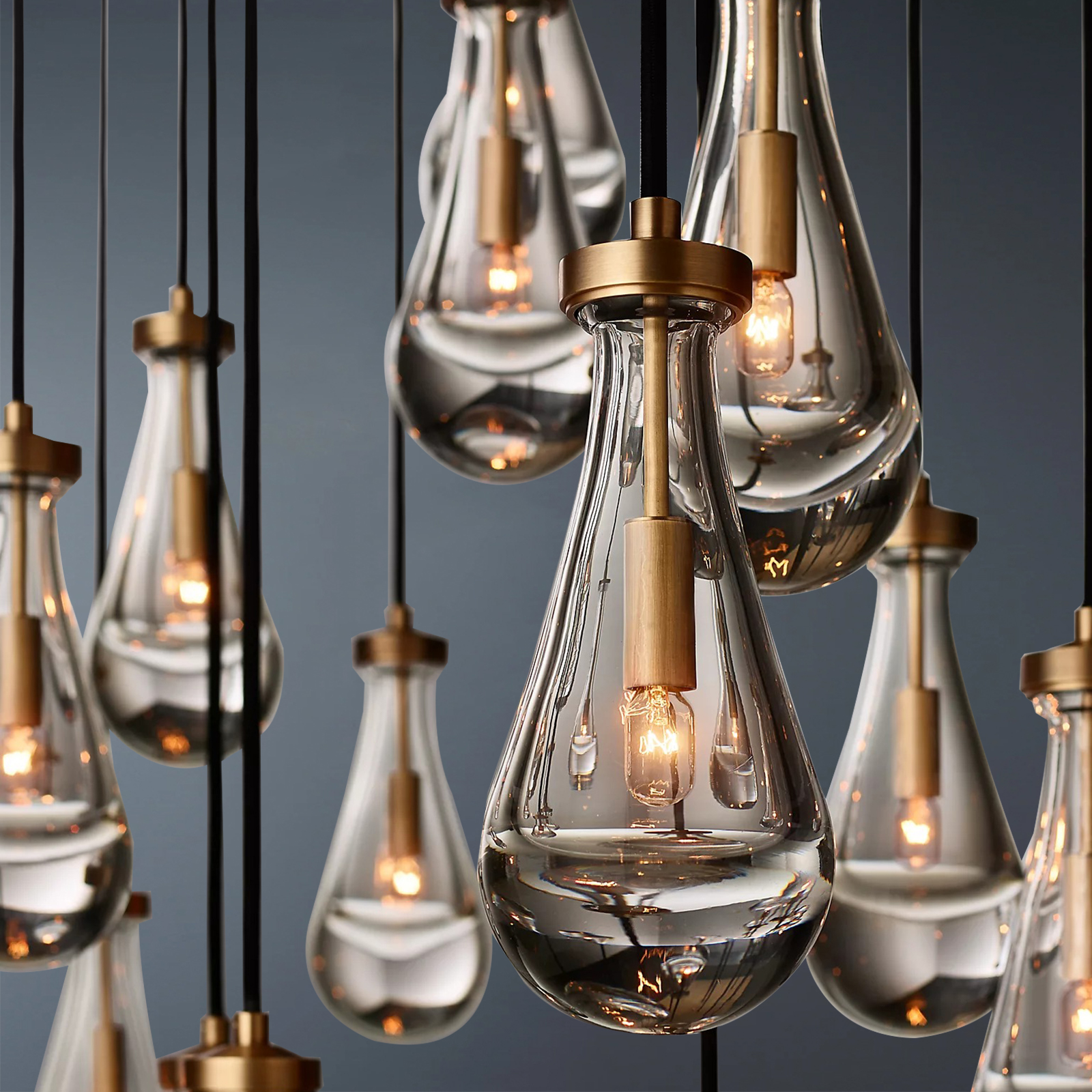 Raindrop Rectangular Chandelier 72"-konalight