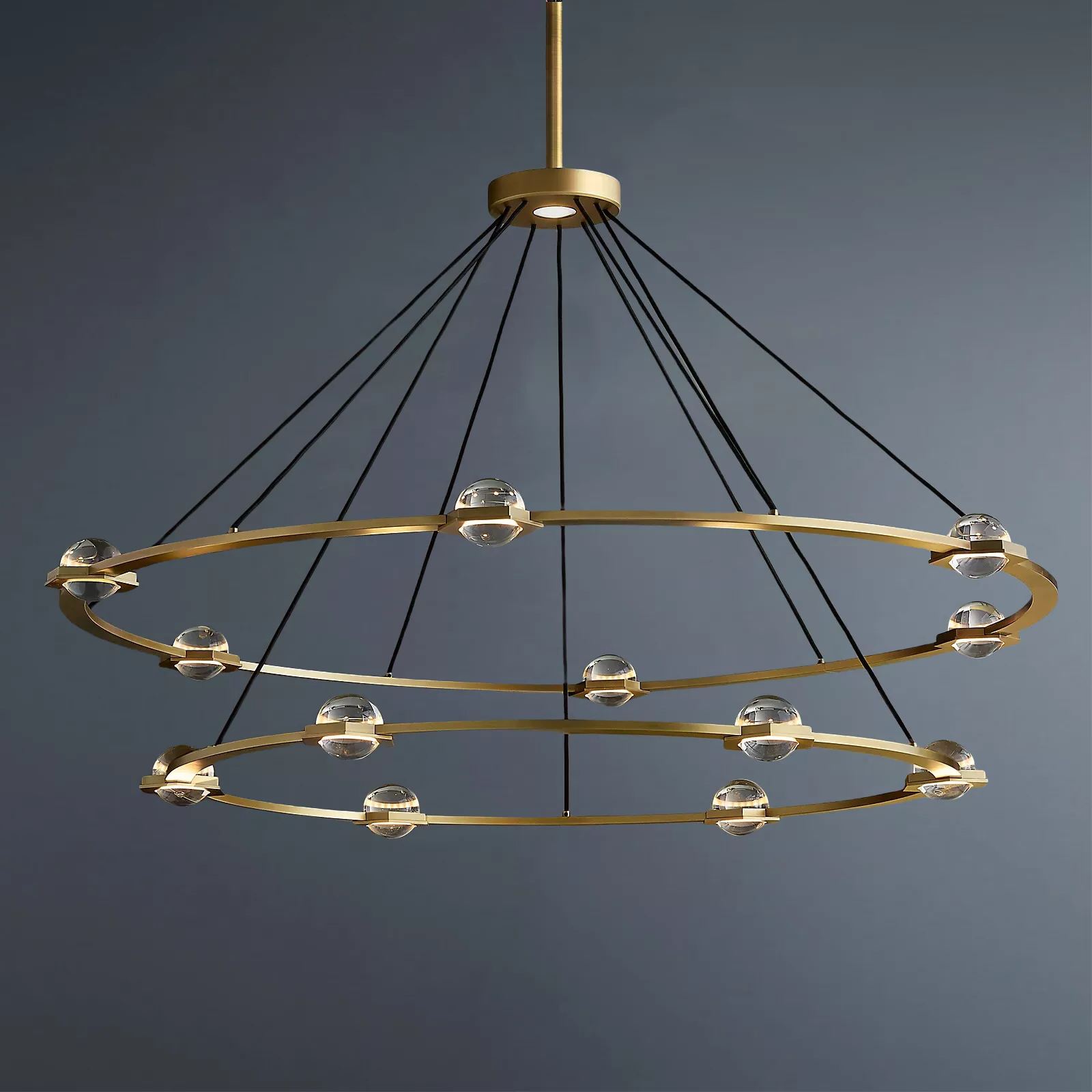 Eclatant Vintage Two-tier Round Chandelier 60"-konalight