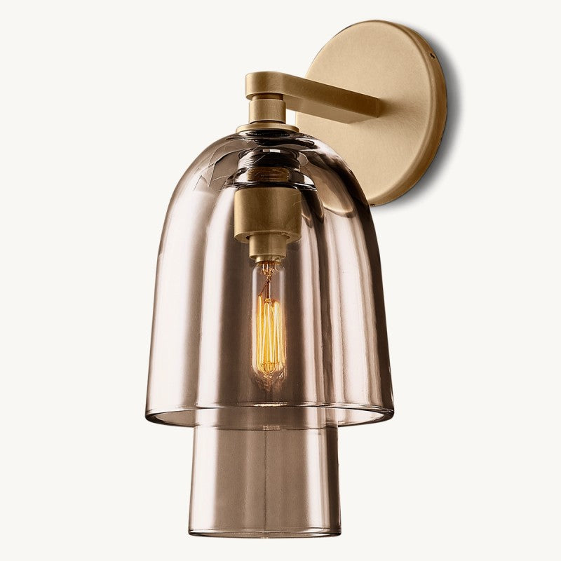 Bloom Amber Glass Flute Sconce