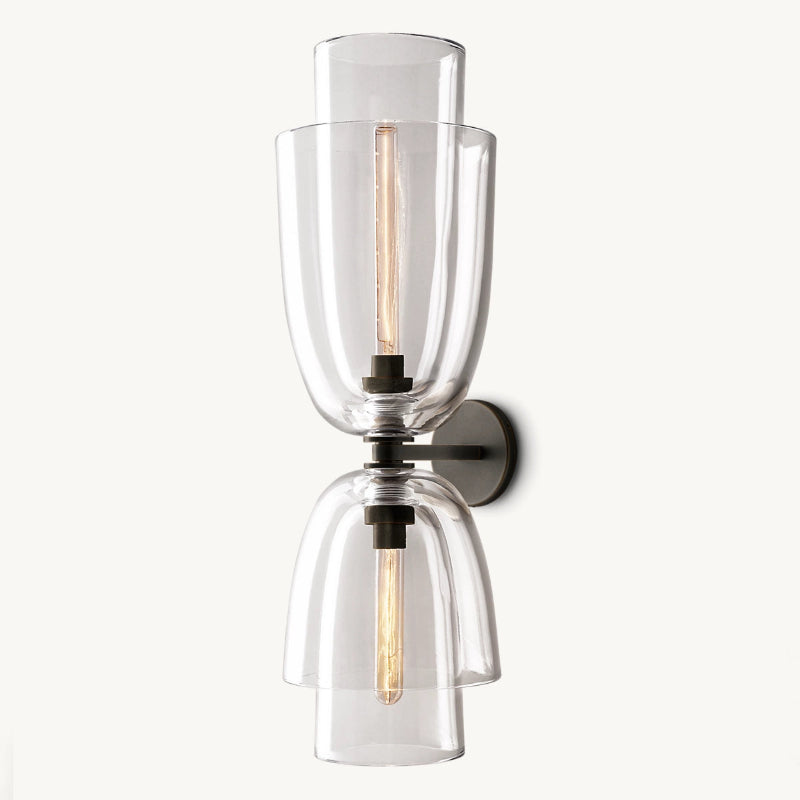 Bloom Clear Glass Cloche Grand Sconce
