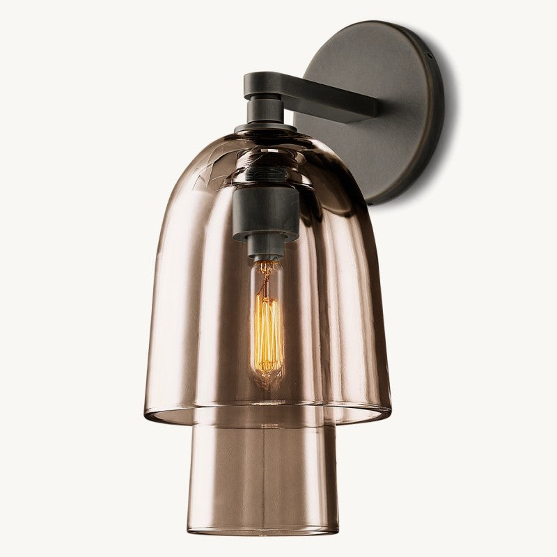 Bloom Amber Glass Flute Sconce