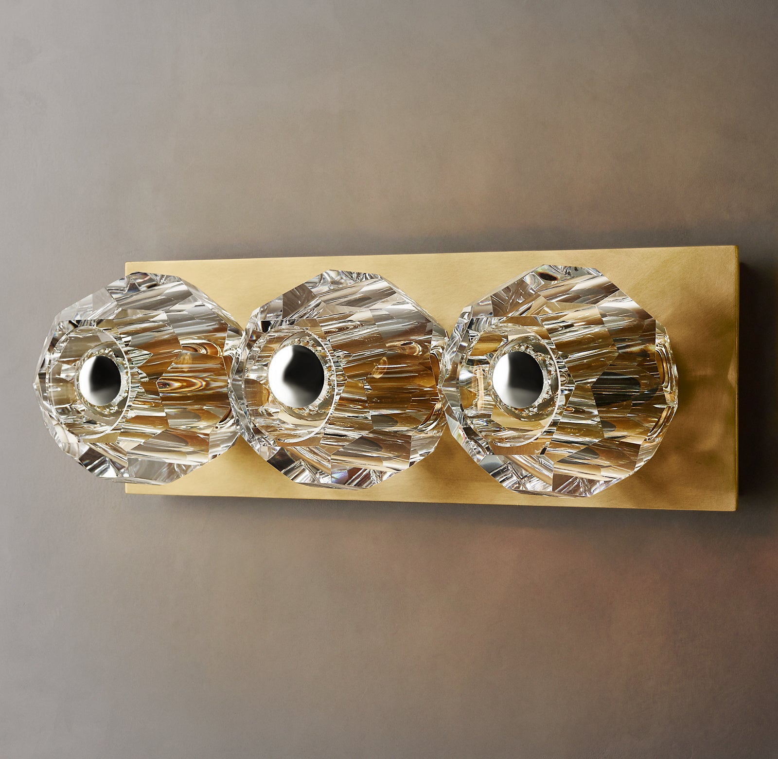Boule De Clear Crystal Linear Wall Sconce-konalight