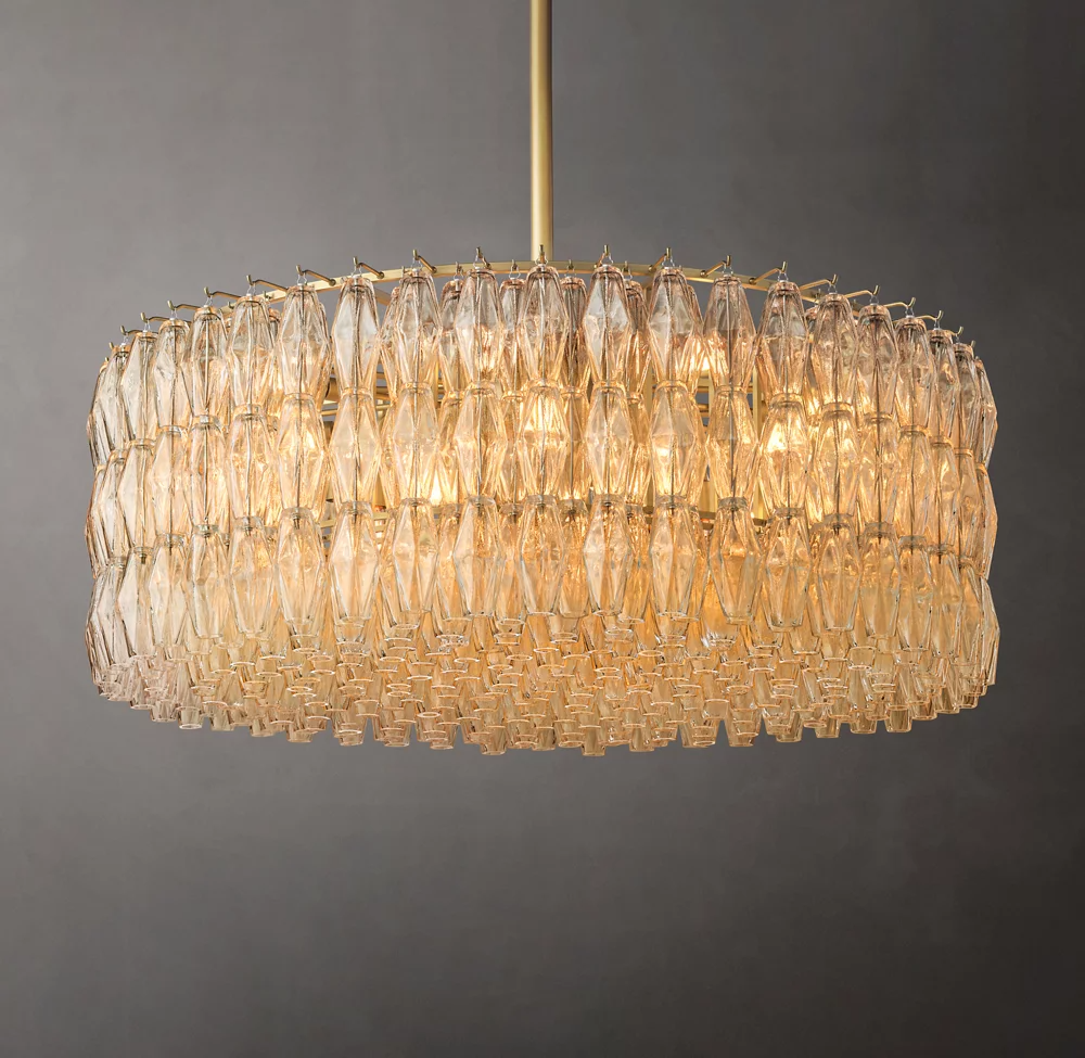 Mia Glass Round Chandelier 47" For Dinning Room-konalight