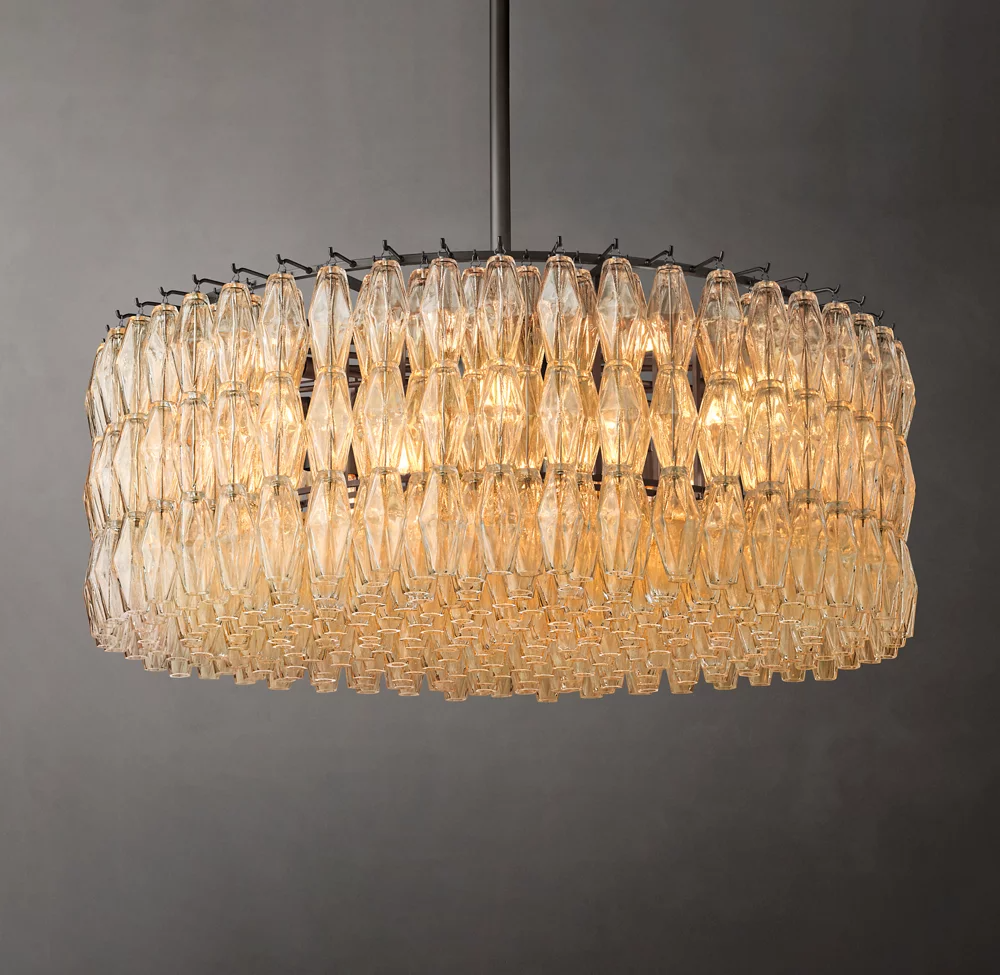 Mia Glass Round Chandelier 47" For Dinning Room-konalight