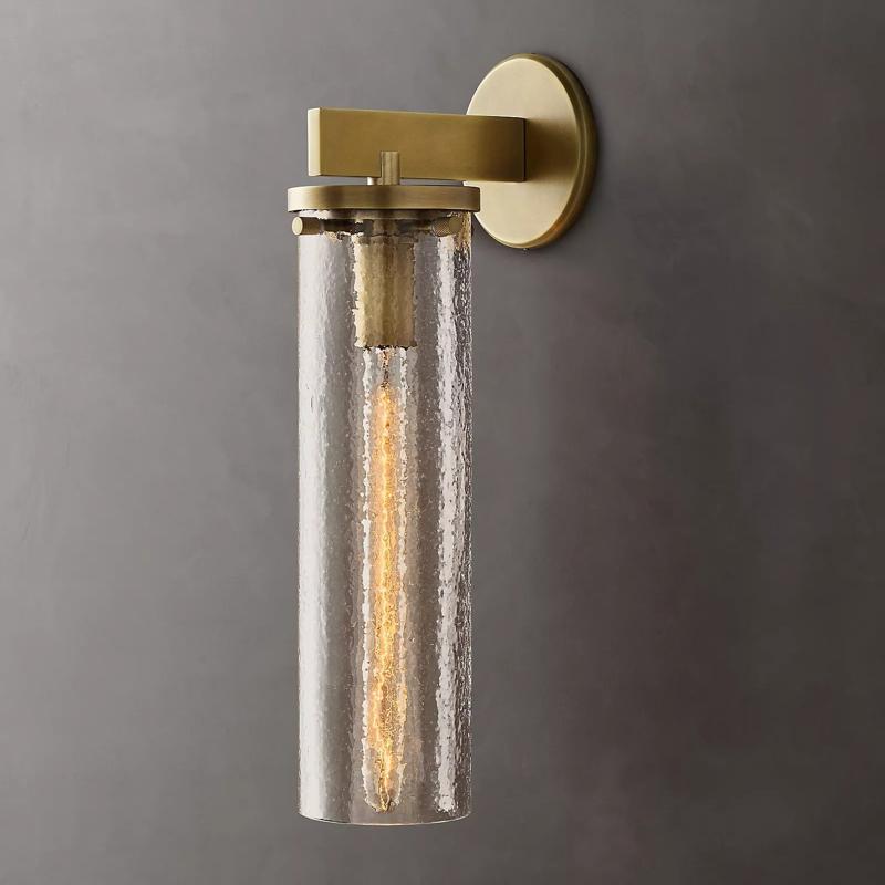 Bamcee Clear Glass Cylindrical Wall Sconce