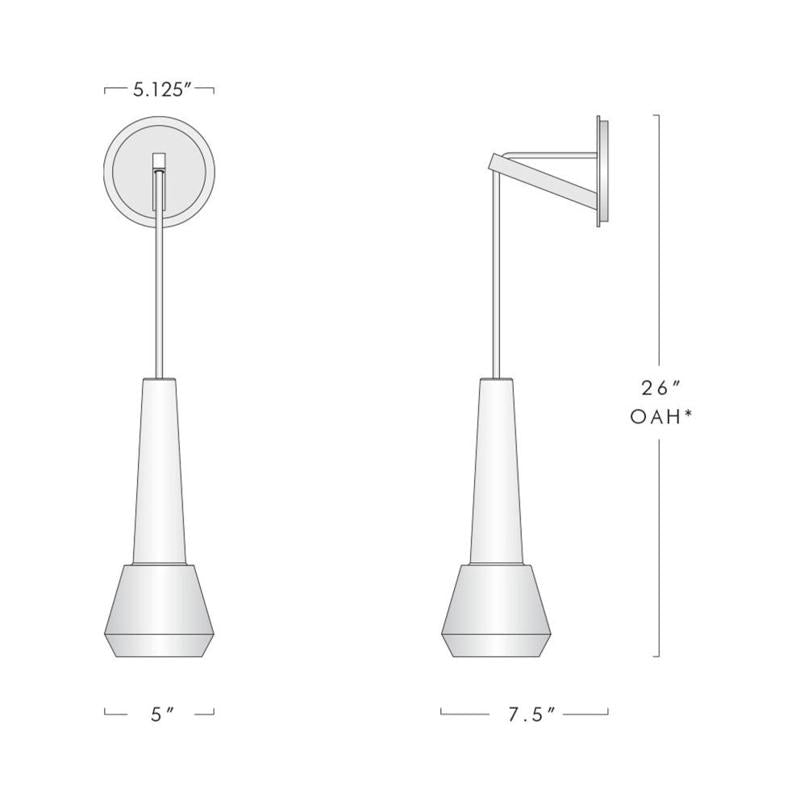 Apollin Lead Crystal Wall Sconce Modern Wall Lamp-konalight