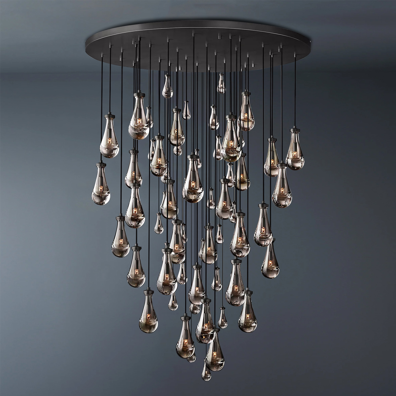 Raindrop Round Chandelier 60"-konalight