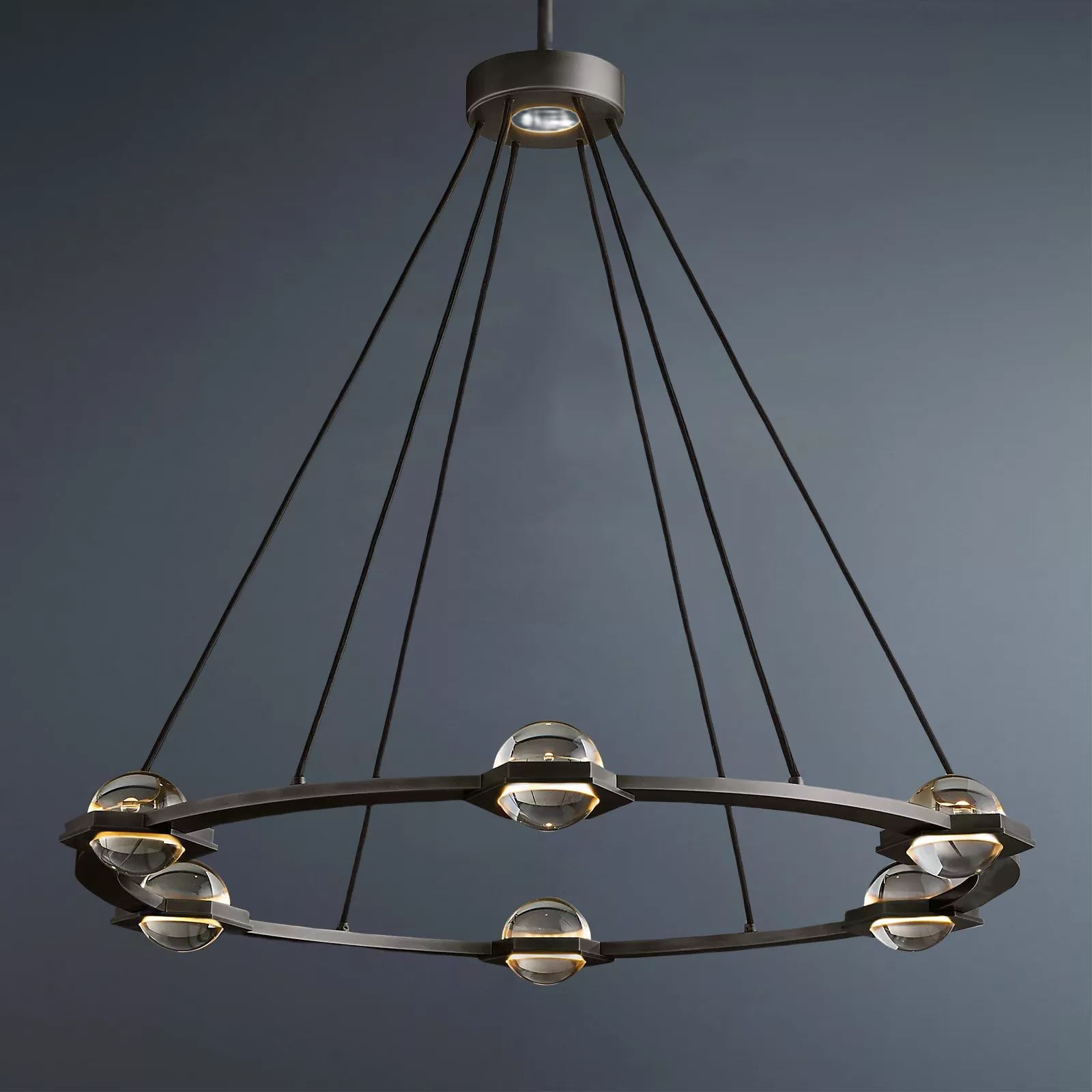 Éclatant Vintage Round Chandelier 36"-konalight
