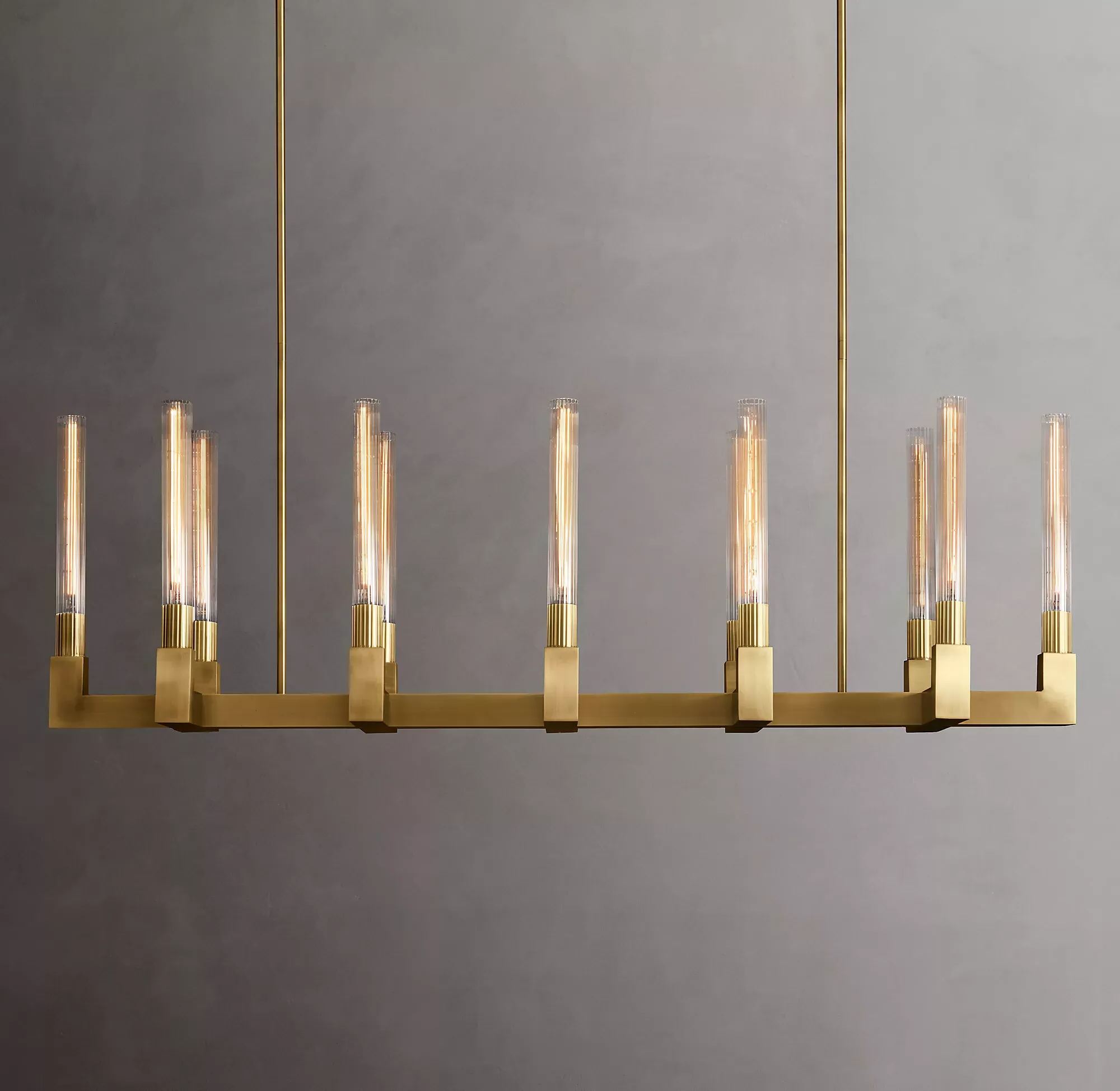 Cannele Linear Chandelier 55" For Kitchen Island-konalight