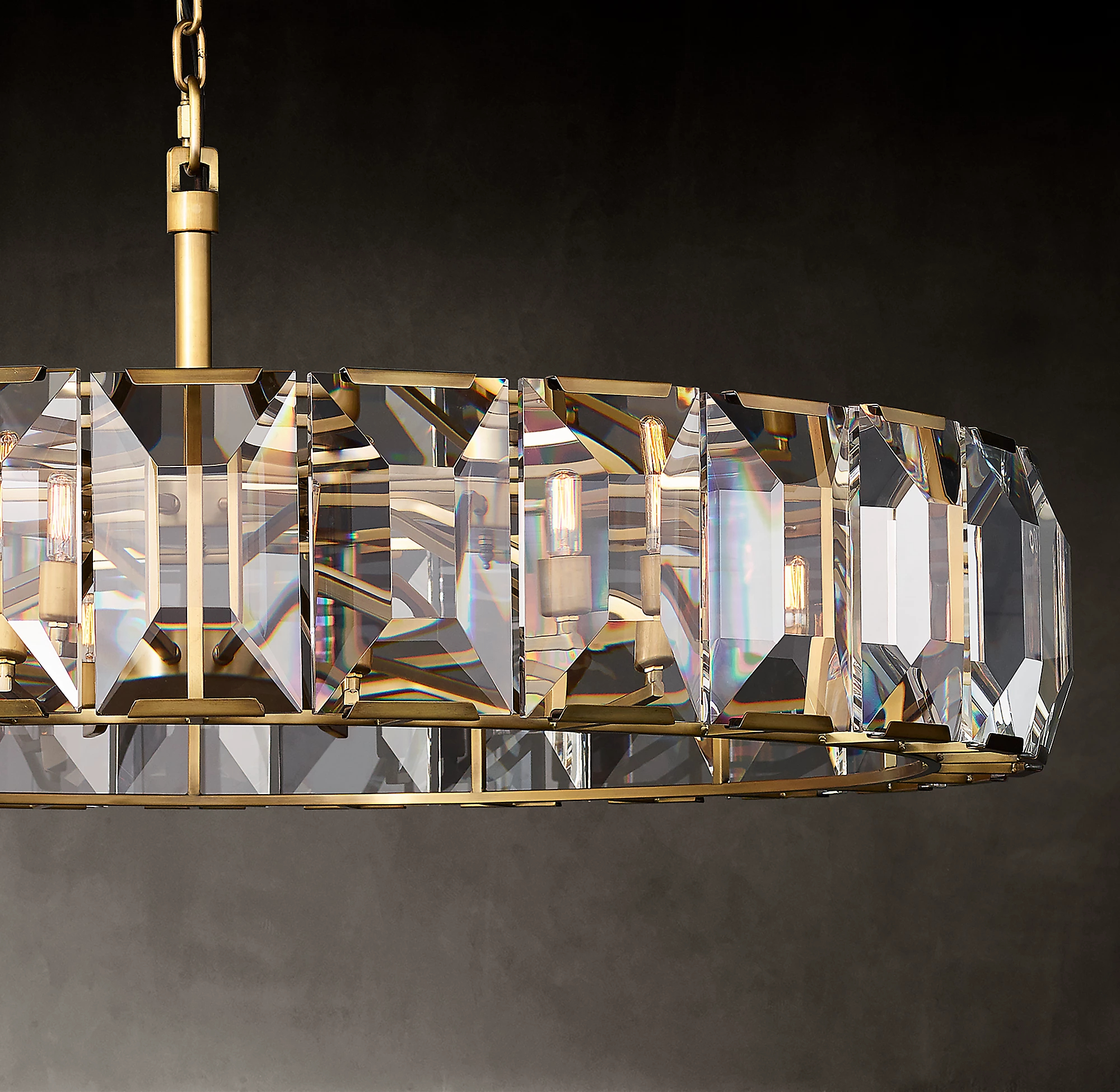 Harlow Crystal Round Chandelier 60"-konalight