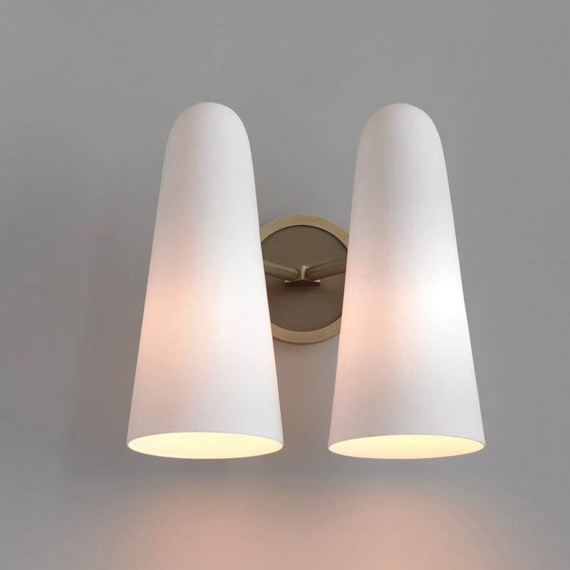 Montfaucon Double-headed Brass  Wall Sconce-konalight