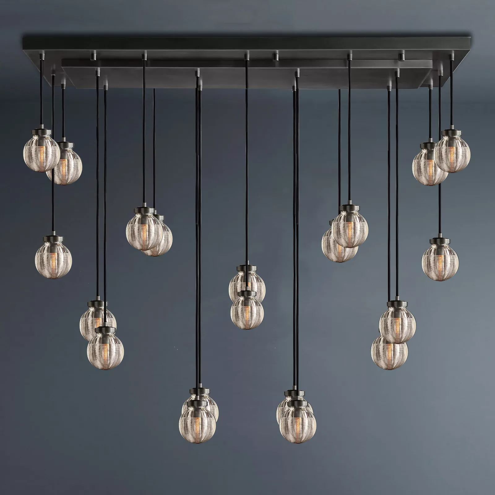 Pearl Linear Living Room Chandelier Vintage Light Fixture 54"-konalight