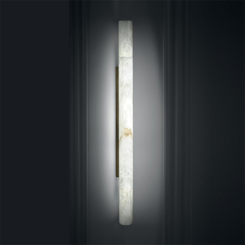 Charnele Marble Outdoor Long Wall Sconce-konalight