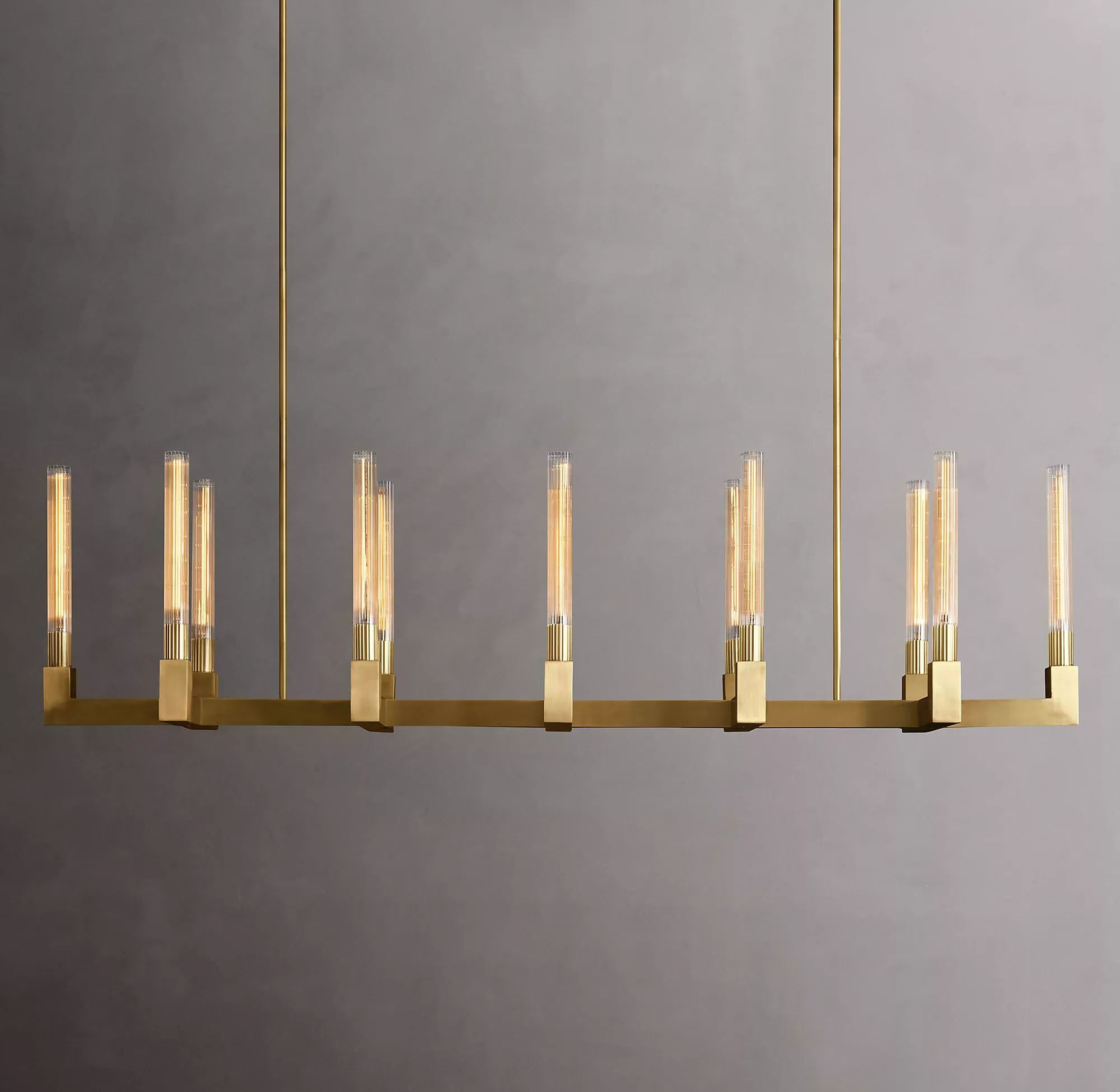 Cannele Linear Chandelier 67" For Kitchen Island-lampselegant