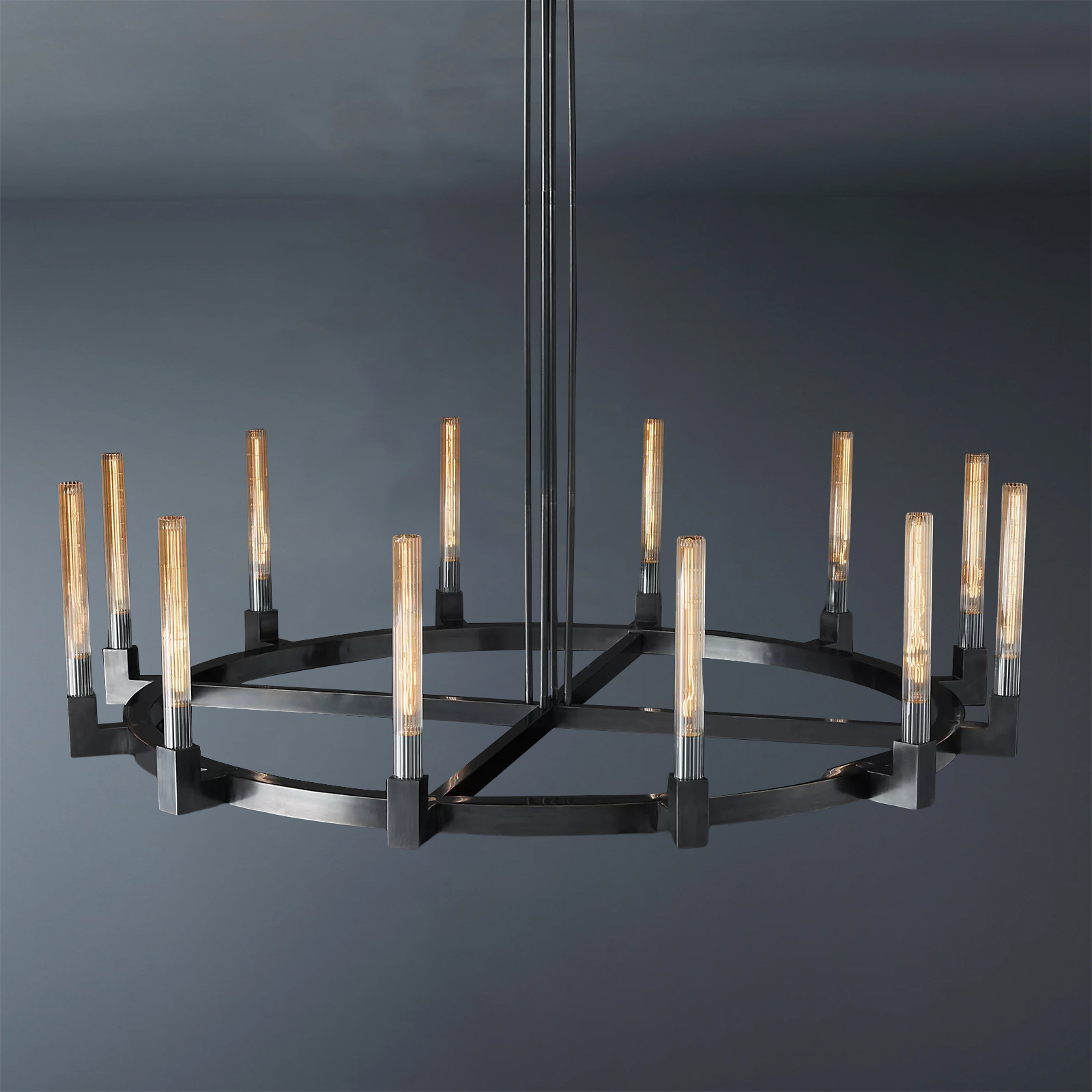 Cannele Round Chandelier 60" For Living Room-konalight