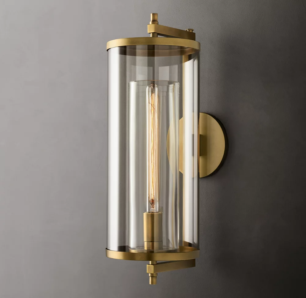 Devaux Square Shade Grand Wall Sconce 23"H-konalight