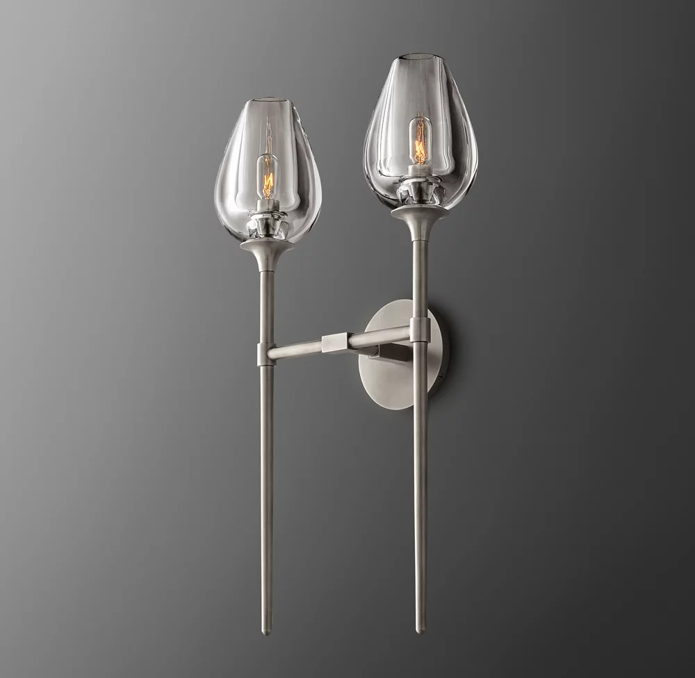 Tulip Double Head Wall Sconce For Dinning Room-konalight