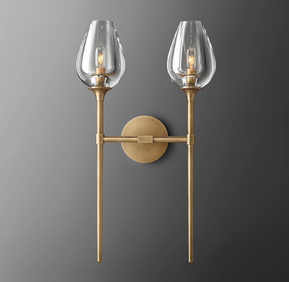 Tulip Double Head Wall Sconce For Dinning Room-konalight