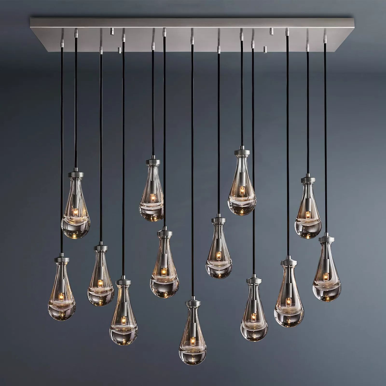 Raindrop Rectangular Chandelier 54"-konalight