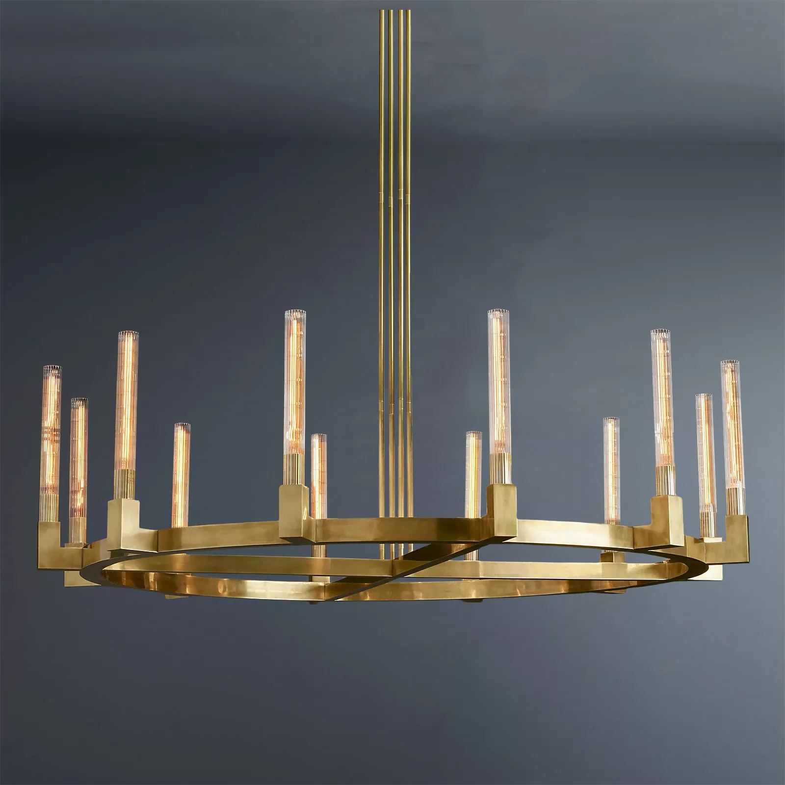 Cannele Round Chandelier 60" For Living Room-konalight