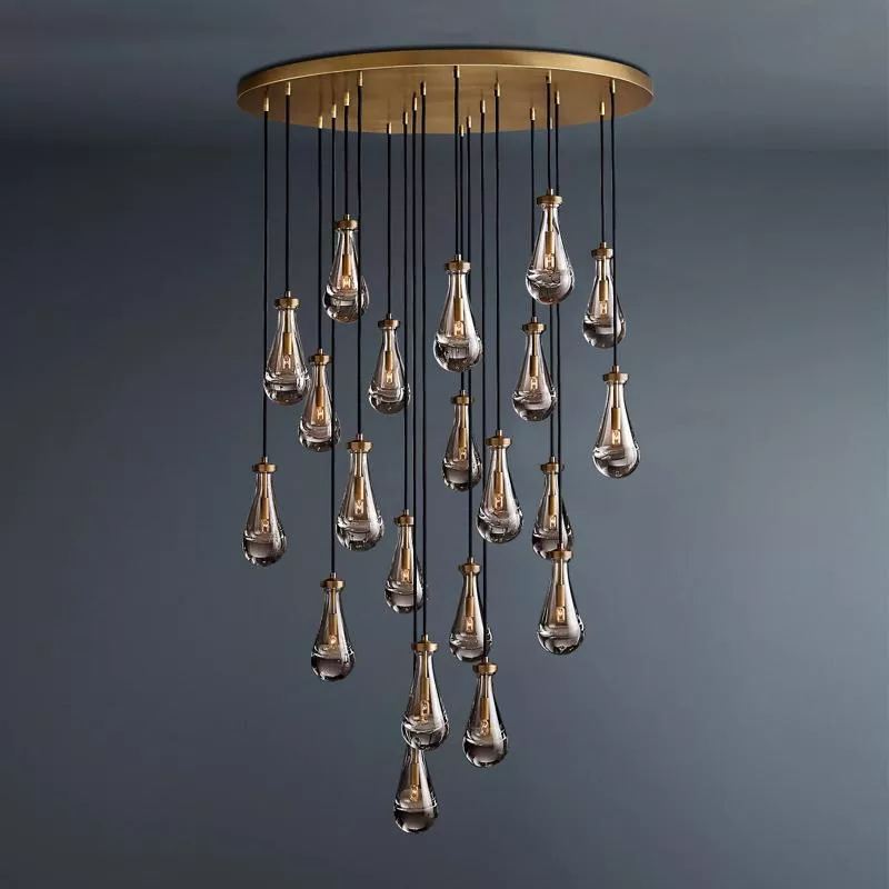 Raindrop Round Chandelier 47"-konalight