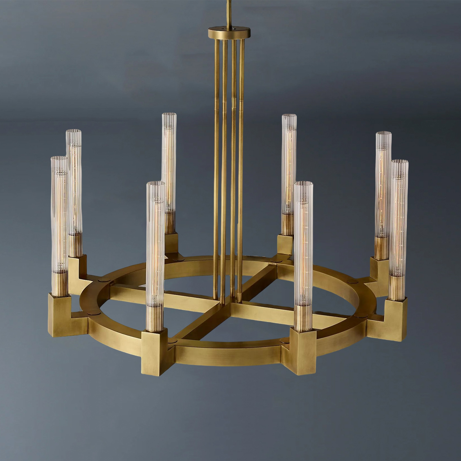 Cannele Round Chandelier 36" For Living Room-konalight