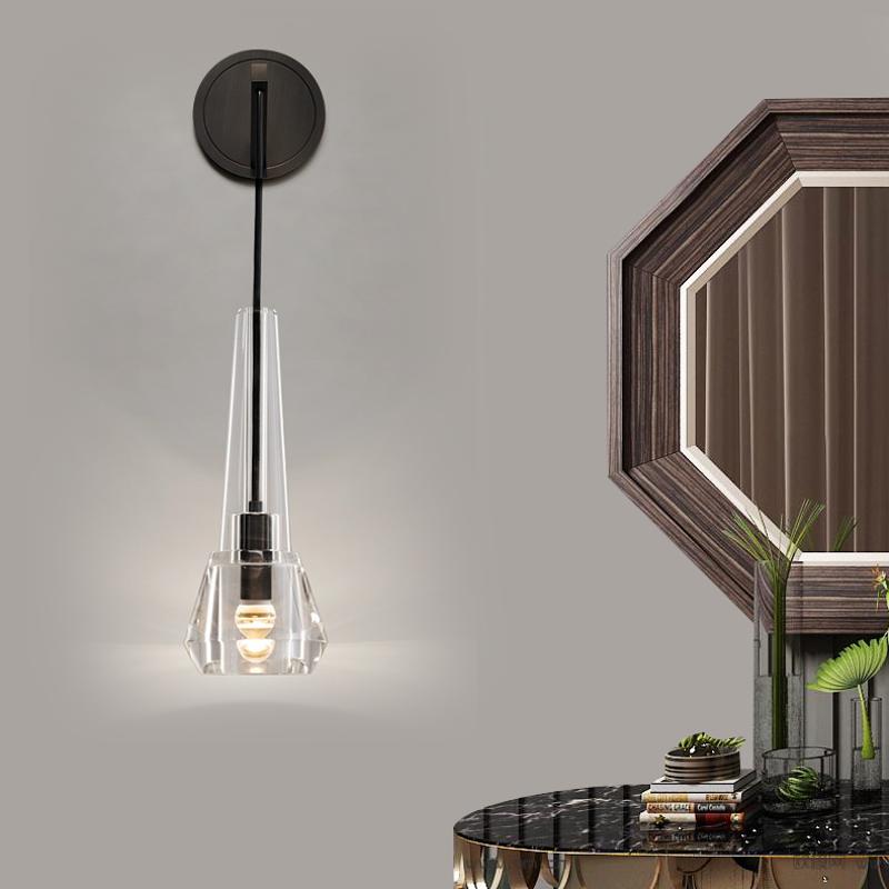 Apollin Lead Crystal Wall Sconce Modern Wall Lamp-konalight