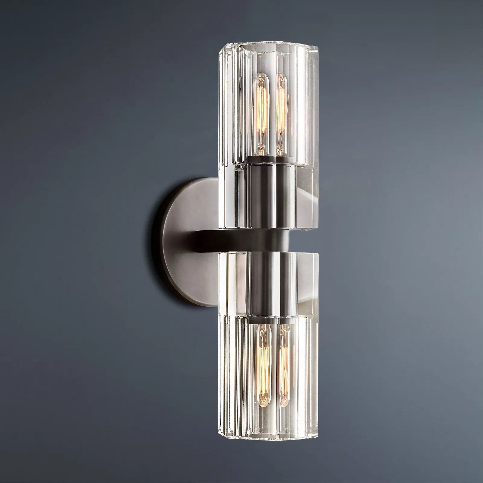 Arcachon Brass Double Head Wall Sconce-konalight