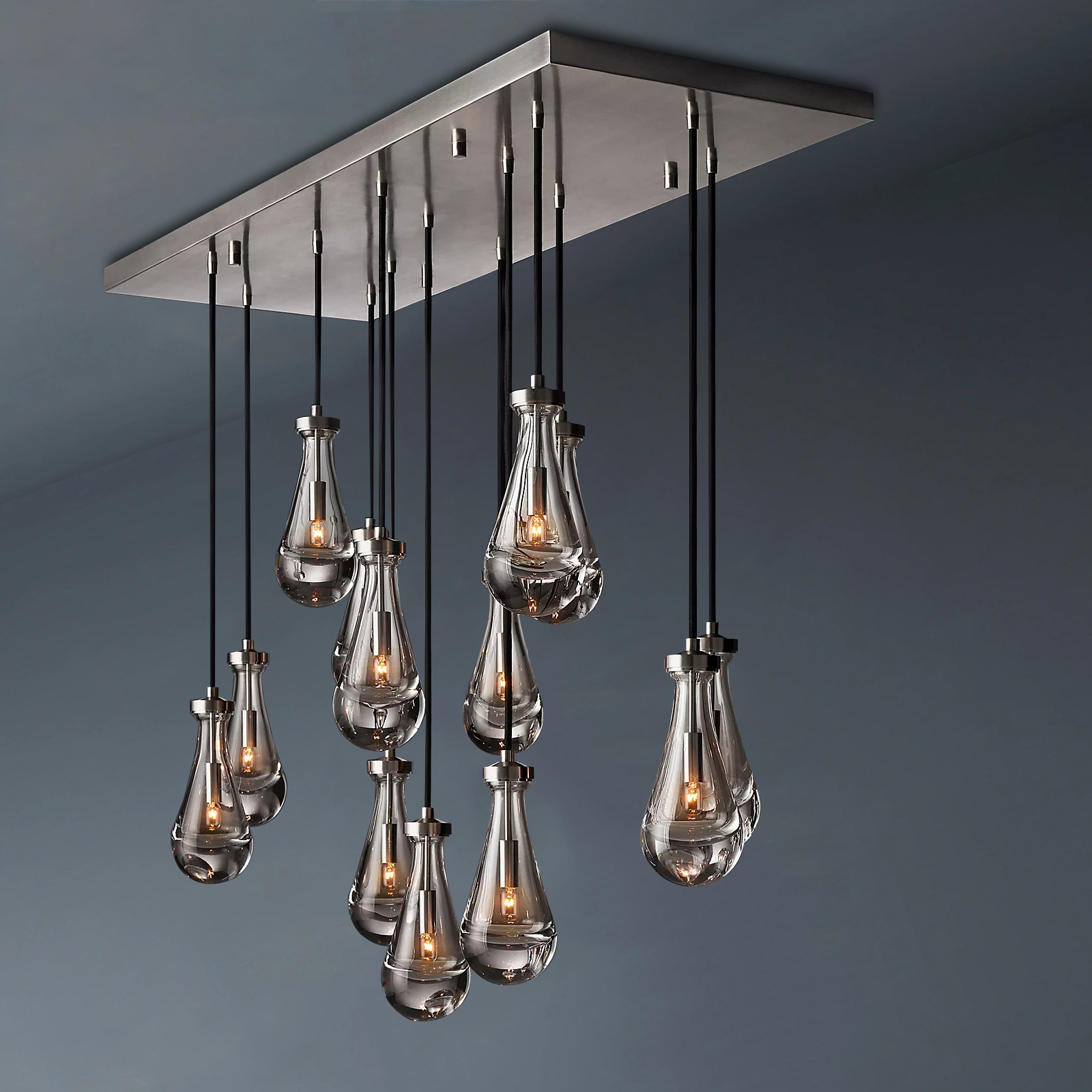 Raindrop Rectangular Chandelier 54"-konalight