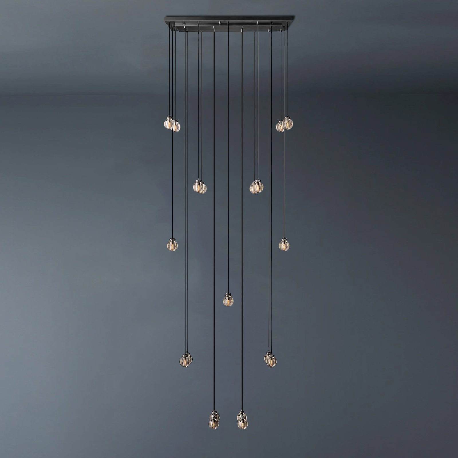 Pearl Linear Living Room Chandelier Vintage Light Fixture 54"-konalight