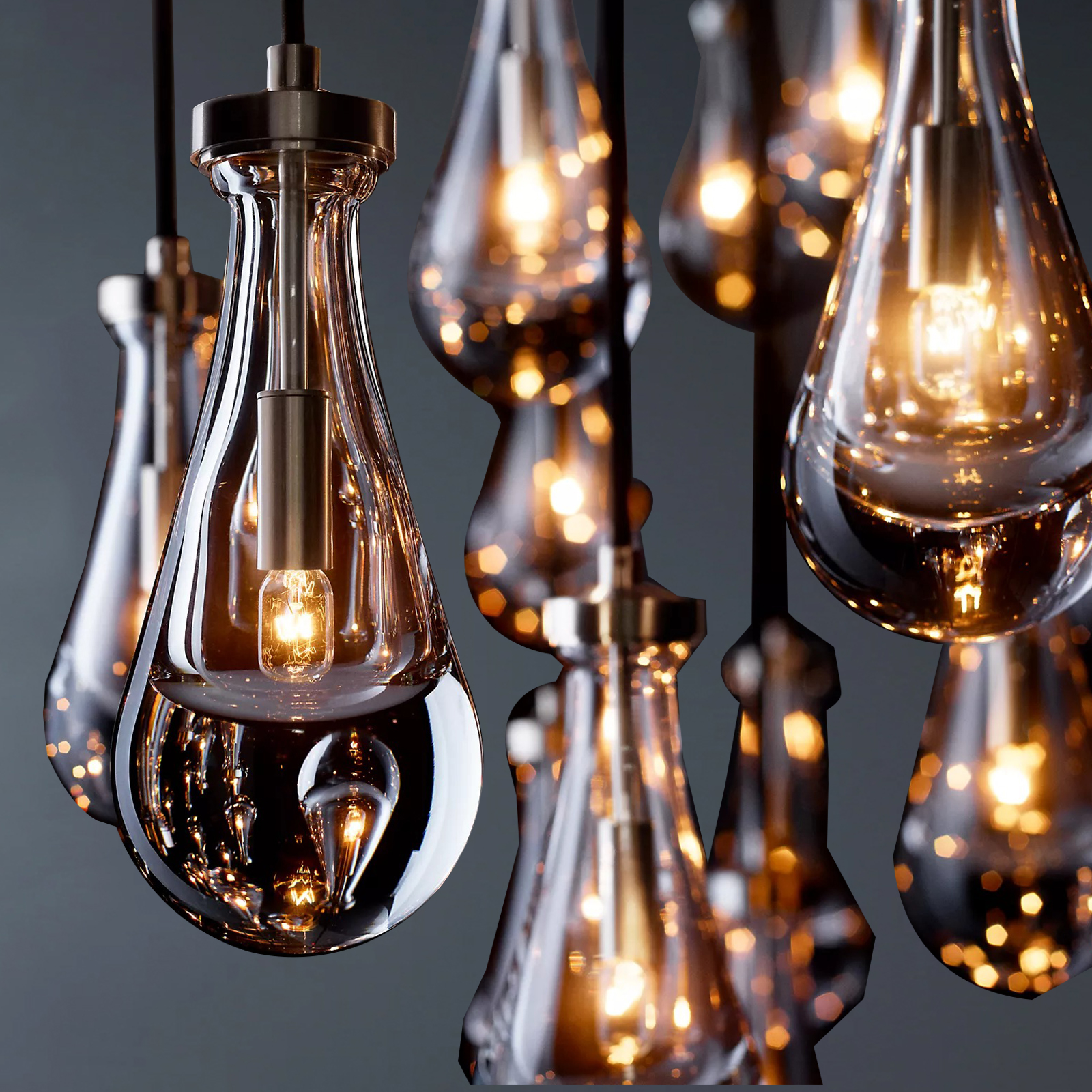 Raindrop Rectangular Chandelier 72"-konalight