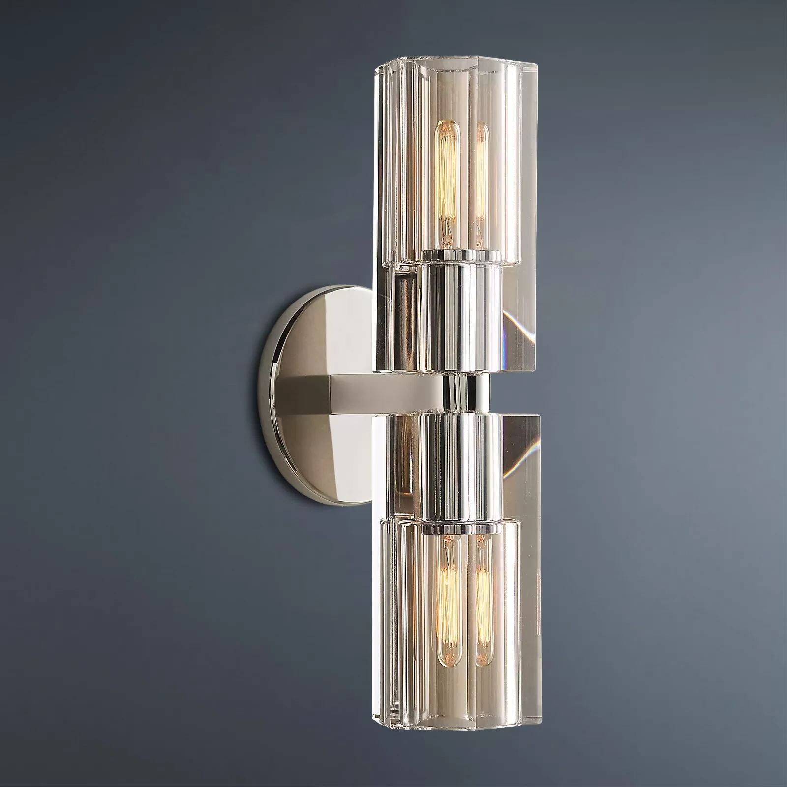 Arcachon Brass Double Head Wall Sconce-konalight