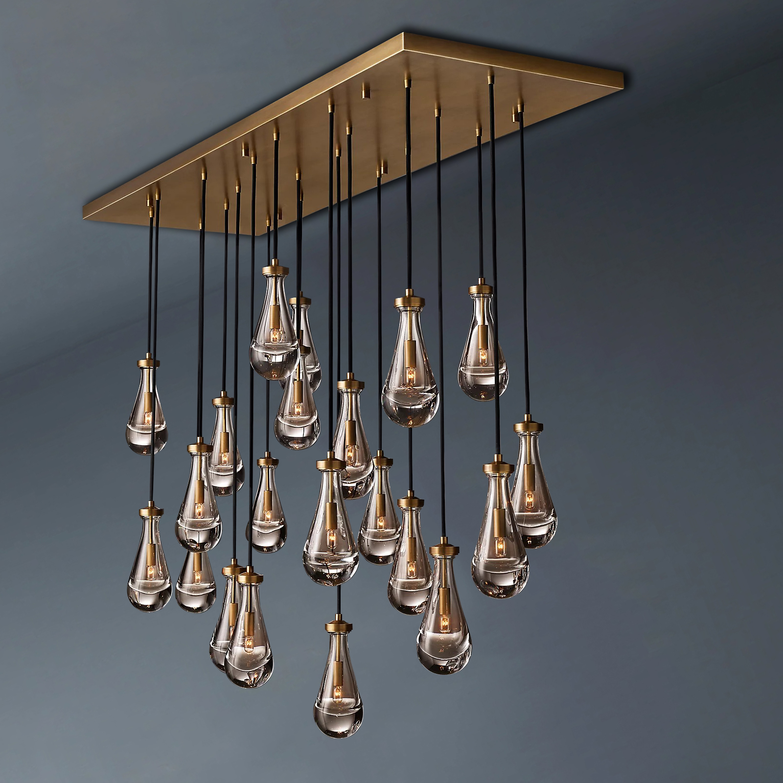 Raindrop Rectangular Chandelier 72"-konalight